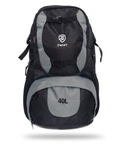 Zwart DISCOVER Black and Grey 40L Backpack/Rucksack(With Shoe Compartment)