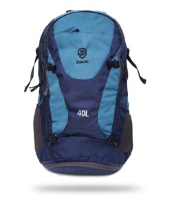Zwart SPORTIF Navy Blue and Blue 40L Sports Backpack(Dedicated space for Ball and Shoe)