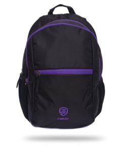 Zwart ZILLION-P 20L Black and Purple Laptop Backpack