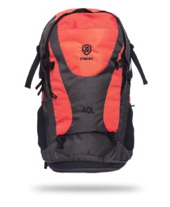 Zwart SPORTIF Grey and Red 40L Sports Backpack(Dedicated space for Ball and Shoe)