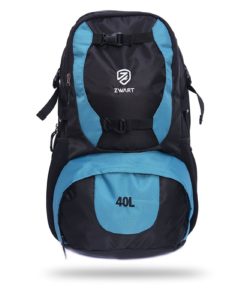 Zwart DISCOVER Black and Blue 40L Backpack/Rucksack(With Shoe Compartment)
